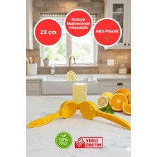 Handanca Limon Sıkacağı Portakal Narenciye Sıkacak Pratik Pres Plastik Sarı