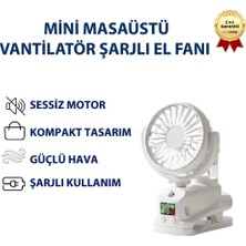 Hızlı Store F7 Taşınabilir Mini Masaüstü Vantilatör Şarjlı El Fanı