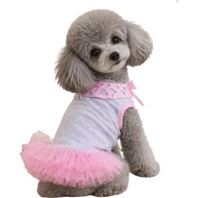 GedyCo Lady - Kaşkorse Pembe Tütülü Kedi Köpek Elbise