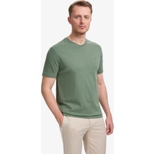 Pierre Cardin Erkek Haki Regular Fit %100 Pamuk Bisiklet Yaka Basic Tişört 50325299-VR027