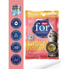 Flexi For Tavuklu Yavru Kedi Yaş Mama 85 gr – Jöle Içinde Parça Etli, Tam ve Dengeli Yavru Yaş Mama