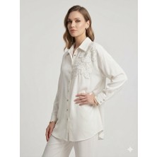 Moda İlgi Gilda Taş Işlemeli Detaylı Gömlek 40142