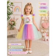 Lovinya Kids Unicorn Kız Çocuk Tül Elbise