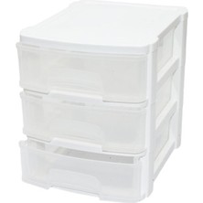 Handanca 3 Katlı Çekmeceli Mini Organizer Plastik Masa Üstü Makyaj Takı Kutusu Düzenleyici Taşınabilir 10654