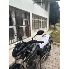 Vizyontek Mondial Drift L Uyumlu Baskılı Motosiklet Sele Koltuk Kılıfı Beyaz Renk