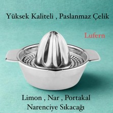Handanca Yüksek Kaliteli Paslanmaz Çelik Limon ve Nar Sıkacağı Portakal Narenciye Süzgeç Kompakt Taşınabilir