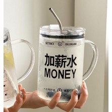 Handanca Pipetli Büyük Money Cam Kupa, 15X10