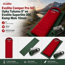 Evolite Camper Pro Sq 0°c Dikdörtgen Uyku Tulumu + Superlite 300 10MM Kamp Matı Seti