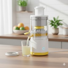 Handanca Taşınabilir Meyve Sıkacağı USB Girişli Narenciye Sıkma Makinesi Kablosuz Portakal ve Limon Sıkacağı