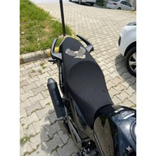 Vizyontek Mondial Drift L Uyumlu Baskılı Motosiklet Sele Koltuk Kılıfı Siyah Renk