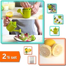 Handanca Bahçıvan Hazneli Limon Sıkacağı Narenciye + 50 Adet Limon Bonesi - Bitki Çayı Bonesi - 2li Set U8E9R