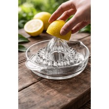 Handanca Büyük Boy Cam Narenciye Sıcakağı - Dişli Cam Limon Sıkacağı