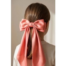 Bony Socks Uzun Fiyonk Detaylı Saç Tokası Açık Pembe