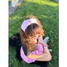 YamanCo Store Pembe Ekose Burgu Model Lastikli Kadın Bandana