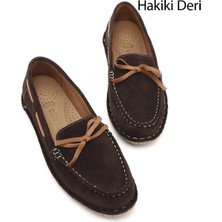 Gönderi(r) Kadın Kahve Süet  Fiyonklu Hakiki Deri Comfort Loafer