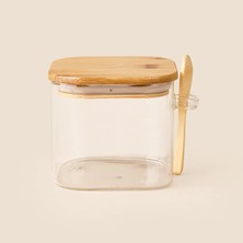 Matmel Kaşıklı Cam Kavanoz - Şeffaf - 600 ml