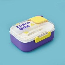 Tohana Lunch Box Yemek Kabı - Mor / Sarı - 1,1 Lt