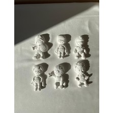 CEG Art Gallery Taş Boyama Seti - 6'lı Kahraman Set - 1 Adet Fırça + 3 Renk Boya