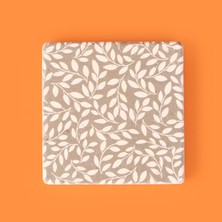 Matmel Kitchen Yapraklar Taş Bardak Altlığı - Renkli - 10X10 cm