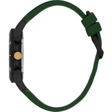 Slazenger Erkek Kol Saati 45 mm Yeşil Kadran Silikon Kordon 5 Atm
