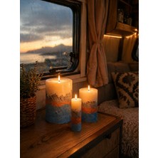 Betonique Stone Çok Renkli Beton Kütük Mum