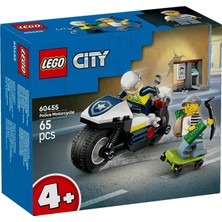 Lego City Polis Motosikleti Takibi, 4 Yaş ve Üzeri Çocuklar Için Oyuncak Motosiklet Yapım Se