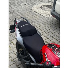 Vizyontek Bajaj Pulsar NS200 Için Logolu Artçı ve Sürücü Motosiklet Sele Kılıfı - Full Set Koltuk Koruma