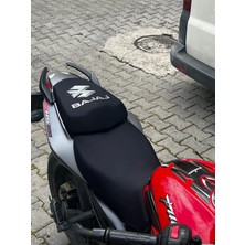 Vizyontek Bajaj Pulsar NS200 Için Logolu Artçı ve Sürücü Motosiklet Sele Kılıfı - Full Set Koltuk Koruma
