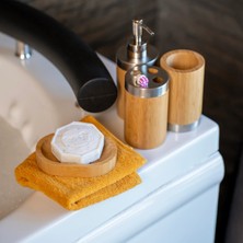 Matmel Bath Bambu 4'lü Banyo Aksesuar Seti - Açık Kahverengi