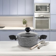 Schafer Cory Yanmaz Yapışmaz Derin Tencere - Gri / Siyah - 20 cm