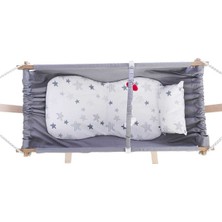 Holmen Fethiye Gri Ahşap Hamak 66 x 62 x 147 cm %100 Pamuk Kumaş Özellikli Çocuk Bahçe Oyuncağı