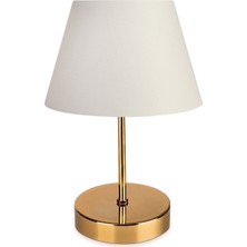 Evlight Nura Gold Krem Renkli Abajur Salon Kullanımı İçin Modern Tasarım