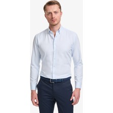 Pierre Cardin Erkek Açık Mavi Regular Fit Uzun Kollu Gömlek 50320902-VR003