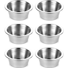 Dora Shopping Kt Sosluk 6 Lı Paslanmaz Mini Kase Lokumluk Reçellik Çerezlik Sosluk 6 Adet 8 cm Metal