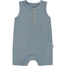 Civil Baby Likralı Müslin 6-18 Ay Tulum - Mavi