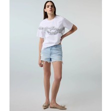 İpekyol Eskitme Efektli Denim Şort IS1260013080629