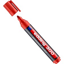 Edding Permanent Markör Kırmızı ED-300 1  Adet Yuvarlak Uç Dayanıklı Kalem Almanya Menşeli