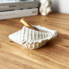 Dora Shopping Deniz Kabuğu Palo Santo Seramik Tütsülük | Inci Rengi | Döküm Seramik Tozu | El Boyaması