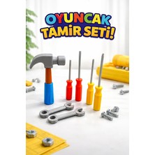 Mibe.co Küçük Usta Eğitici Renkli Tamir Seti Oyuncak Meslek Setiçekiçler ve Tornavida Montesorri