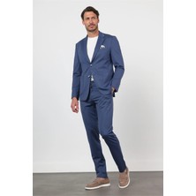 İmza Kendinden Desenli Mono Yaka 6 Drop Slim Fit Takım Elbise 1001260165