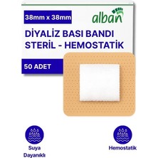 Alban Steril Hemostatik Diyaliz Bandı 38MMX38MM, 50 Adet Tekli Paket