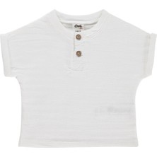 Civil Baby Jakarlı 6-18 Ay Tişört - Ekru