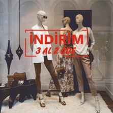 İmaj Reklam Mağaza Vitrini Için 3 Al 2 Öde Indirim Yazısı 120X52 cm