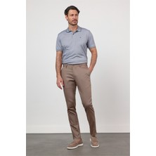 İmza Bej Yan Cep Düz Paça Armürlü Slim Fit Pamuklu Chino Pantolon 1003260165