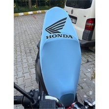 Vizyontek Honda Logolu Likralı Motosiklet Sele Kılıfı Bebe Mavisi Renk (Baskı Çevresi Konturlu)