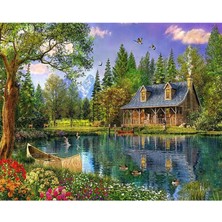 Womb Hobby Saklı Cennet Sayılarla Boyama Seti 40 x 50 cm Tuvale Gerili Renkli Sanatsal Malzeme