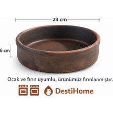 Doğal Elyapımı Ocak ve Fırın Uyumlu TAVA(24X6CM)