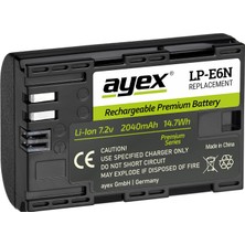 Dora Shopping 80D, 70D, 60D, 7d, 6d, 5d Ii, Iii, Iv Için LP-E6N Batarya