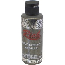 Rich Metalik Akrilik Boya 130 ml 6528 Taş Gri Çok Amaçlı Yüzeyler İçin Uygun