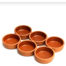 Meşhur Kınık 6'lı Sütlaç Çömlek Güveç Seti Fırın Kase Güveç Kabı Sufle Kabı Sütlaçlık Güveç